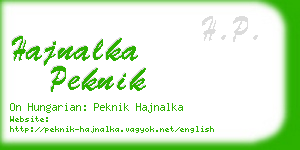 hajnalka peknik business card